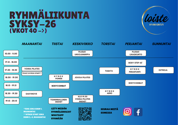 SYKSY -26 ryhmäliikunta